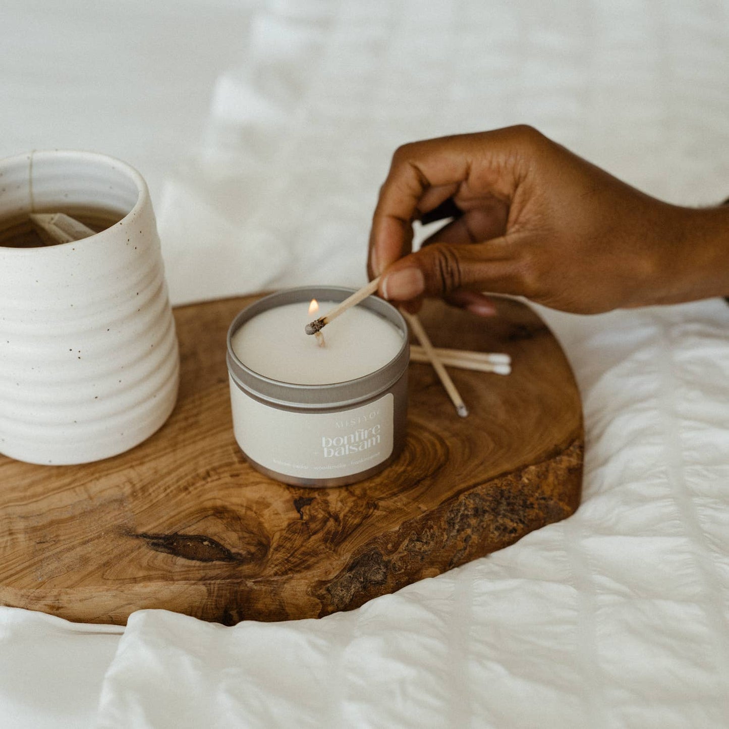 Bonfire + Balsam | Beeswax Blend Candle Tin: 6oz