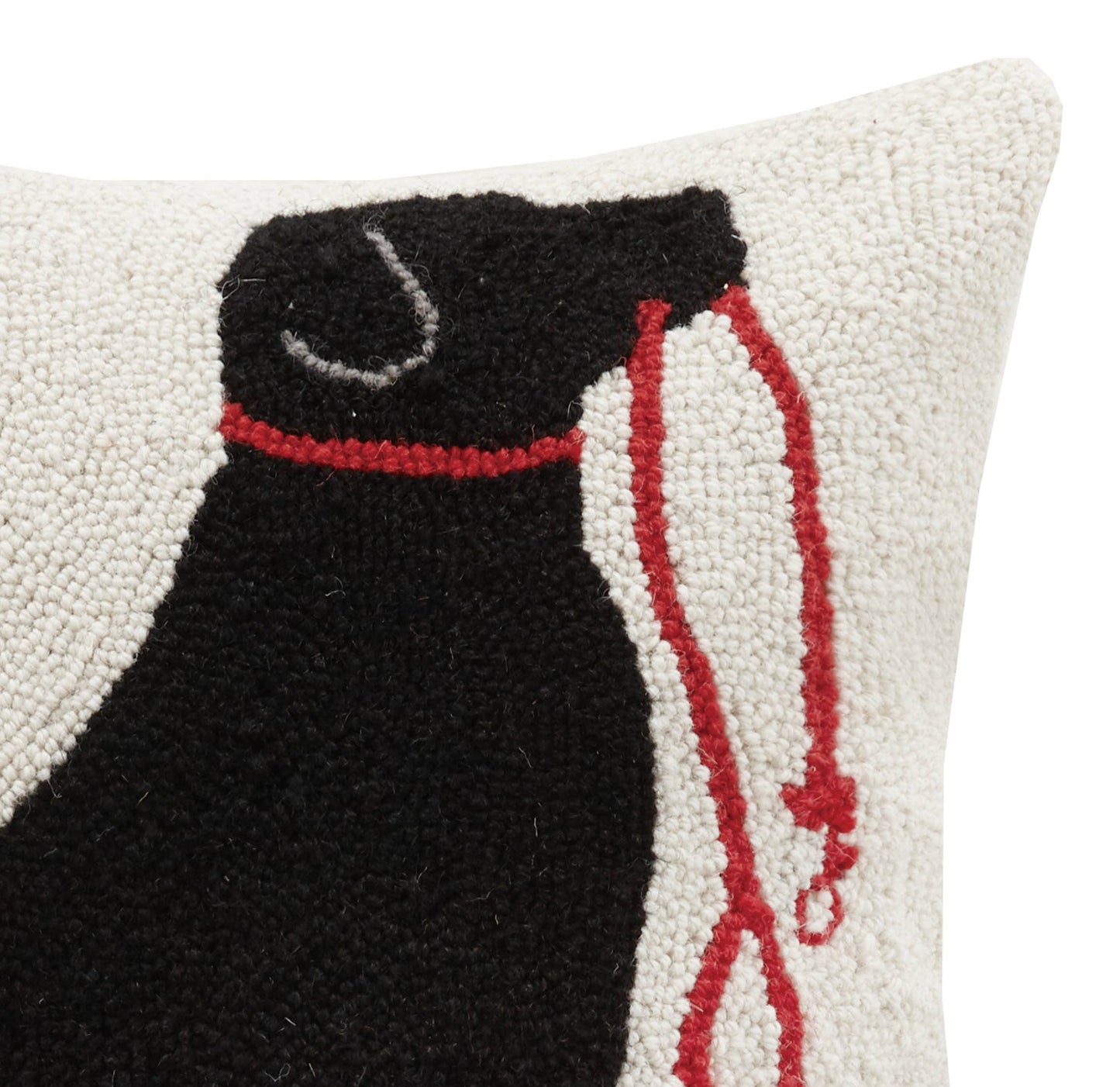 Labrador Dog & Leash Hook Pillow