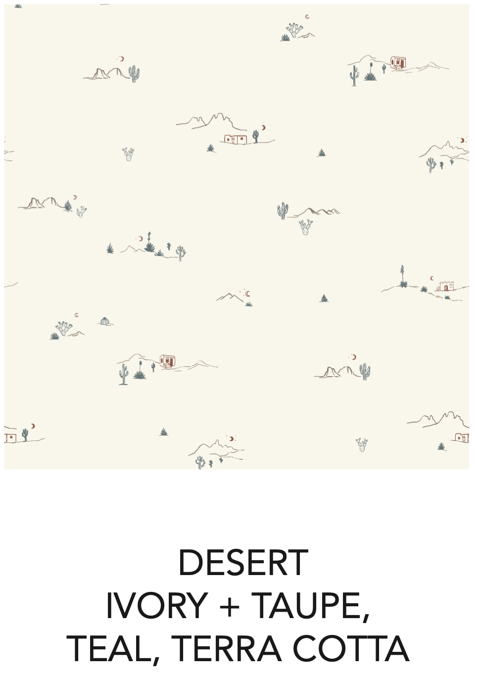 Organic Baby Muslin Swaddle Blanket - Desert / Teal + Taupe