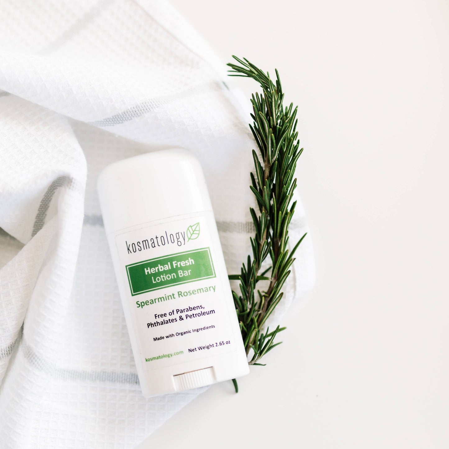 Spearmint + Rosemary Lotion Bar | Organic - 2.65 oz