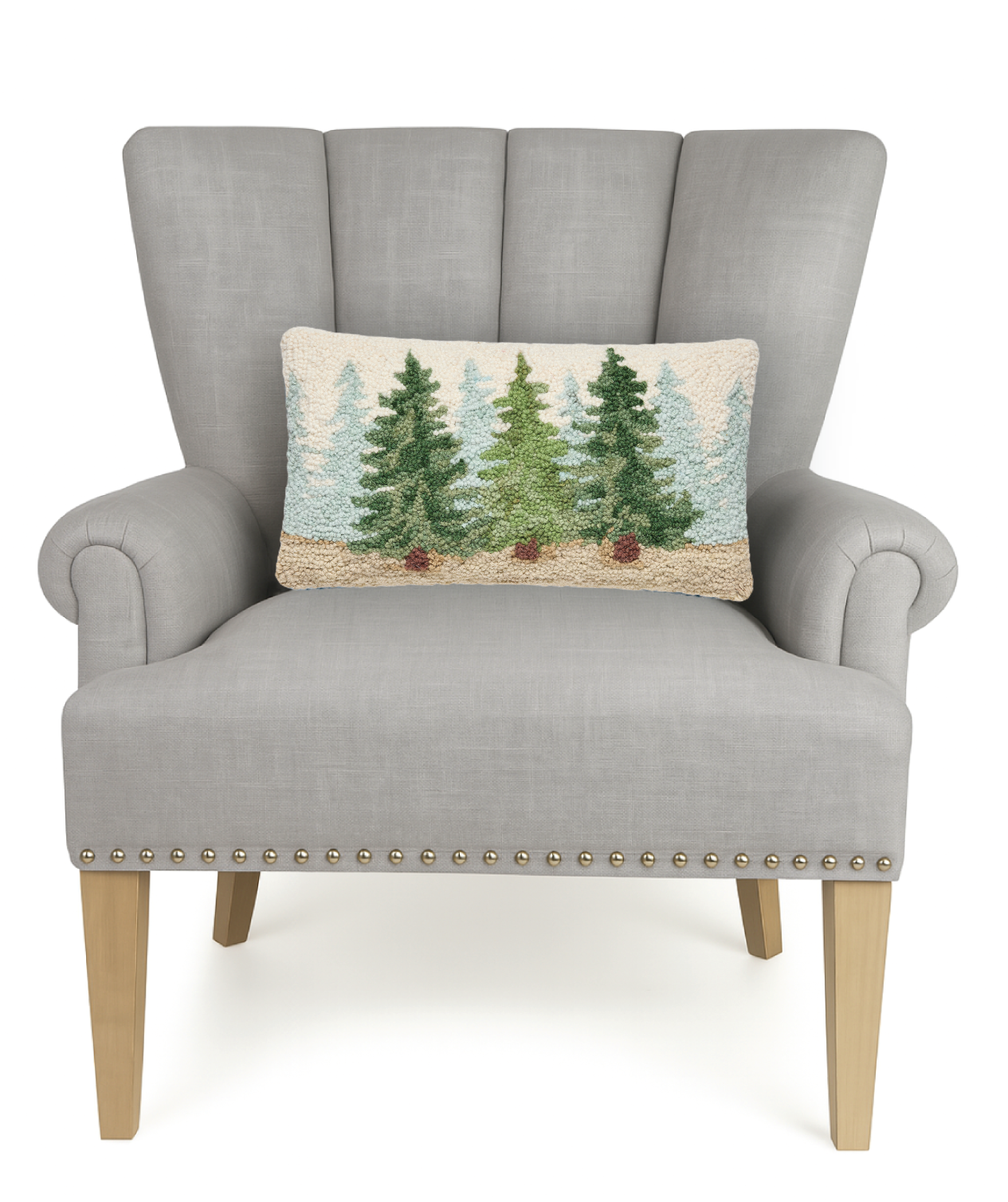 Woodland Pine Trees Hook Pillow
