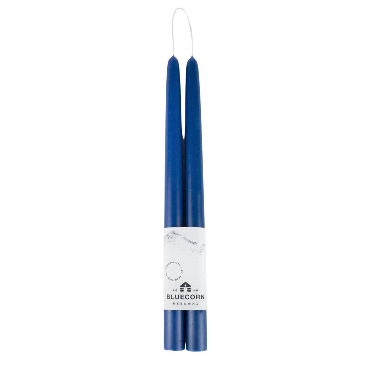 Pair of Hand-Dipped Beeswax Taper Candles: 12" / Ivory