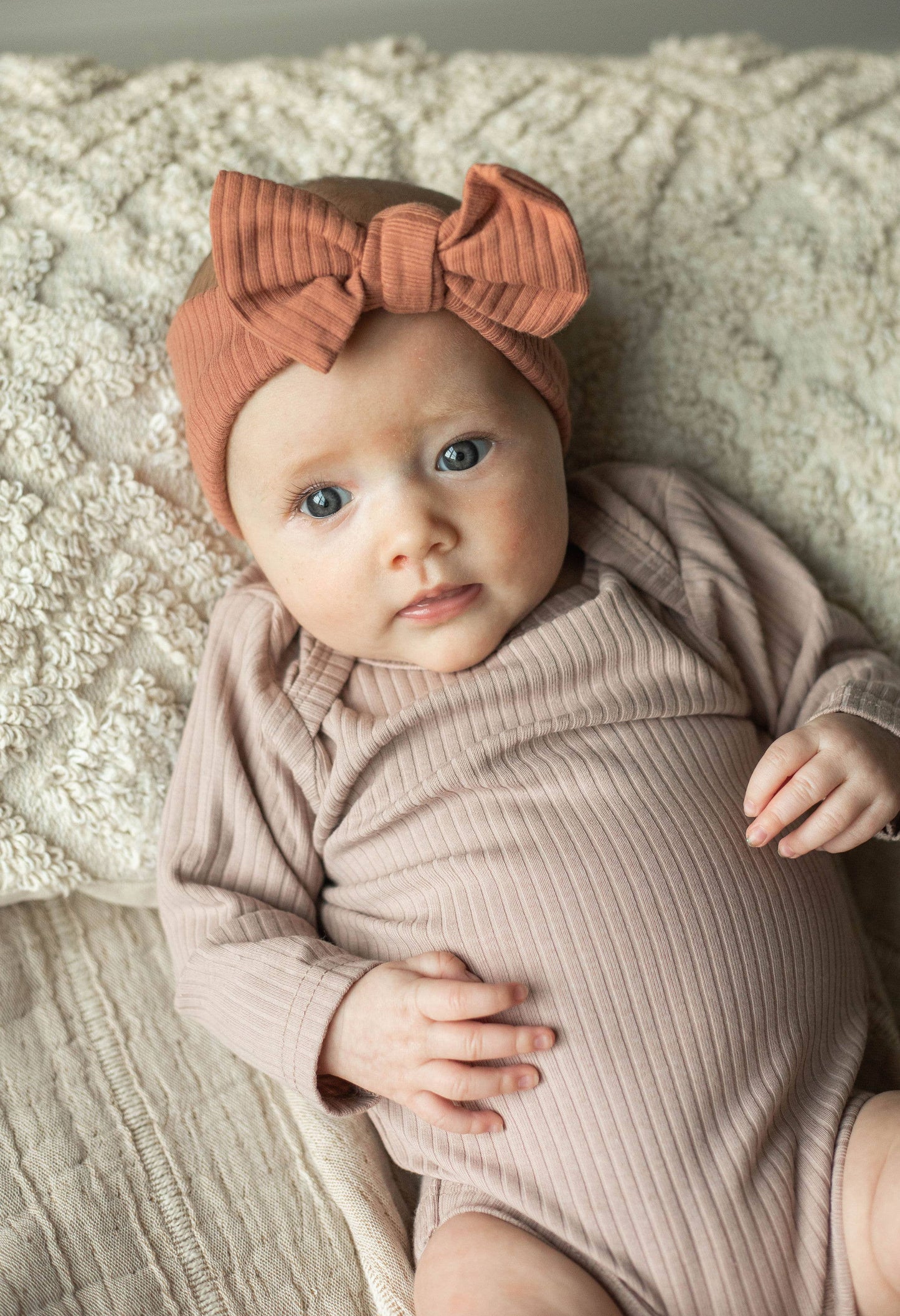Organic Baby Bow- Sage Green