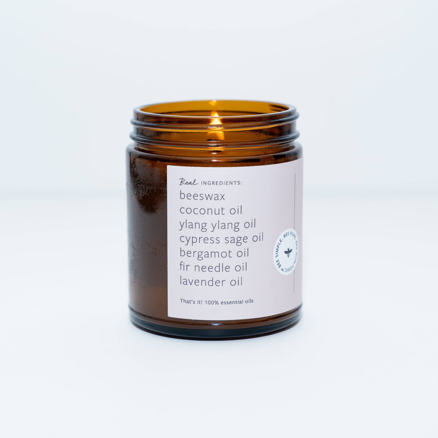 Fresh Linen Beeswax & Essential Oil Jar Natural Candle