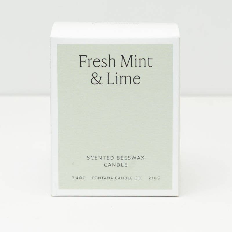 Fresh Mint & Lime Beeswax & Essential Oil Jar Candle
