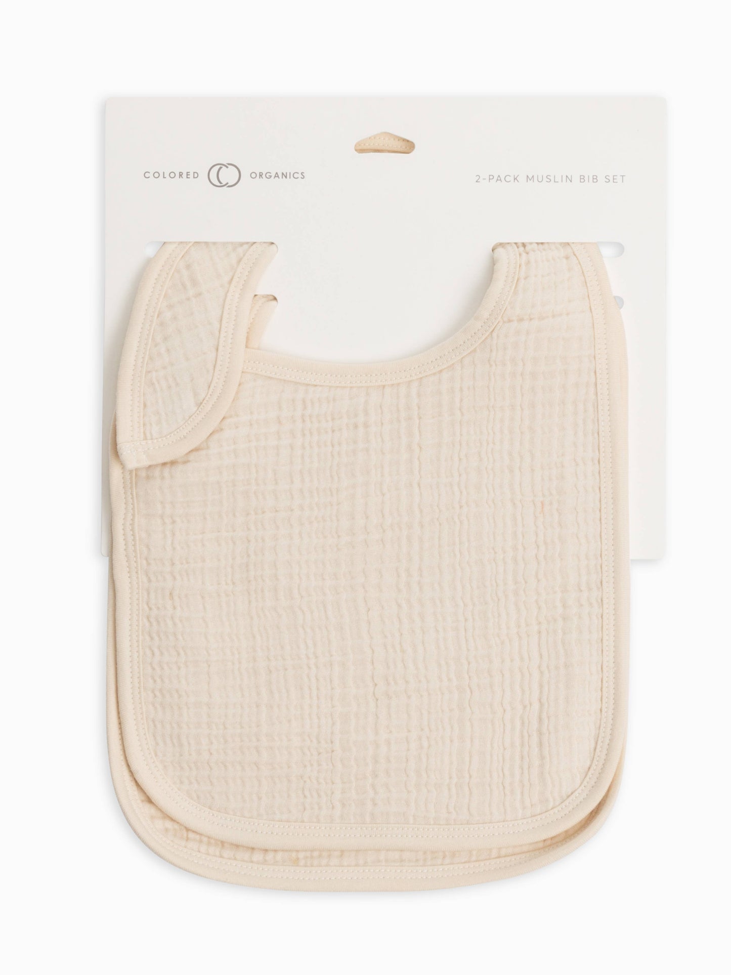 Organic Baby Muslin Classic Bib Set (2-pack) - Natural