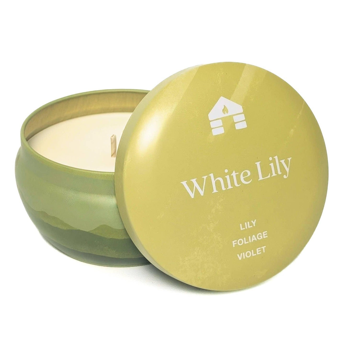 White Lily Scented Candle - Bluecorn Aromática - 8oz Tin