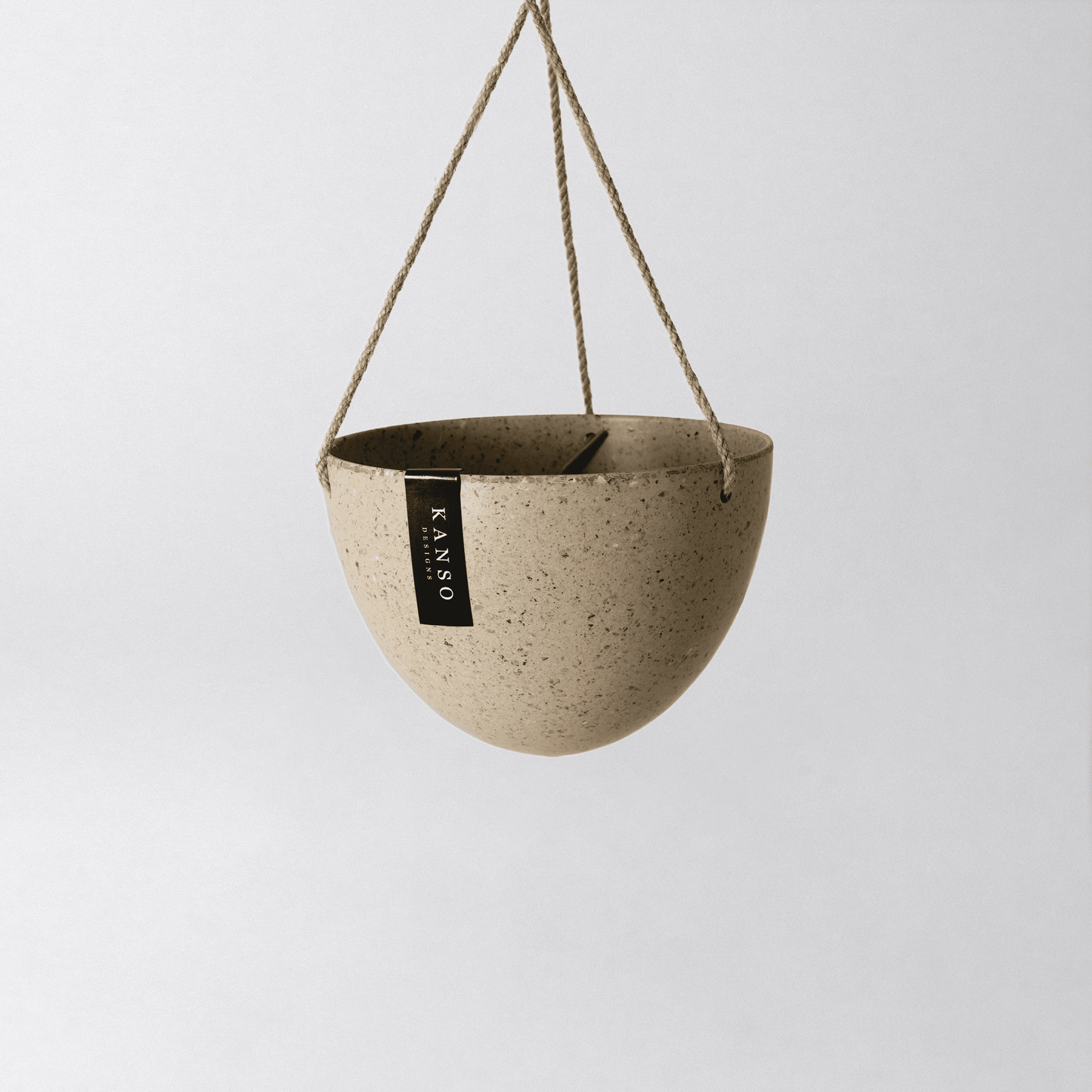 8" Upcycled Hanging Planters: Bamboo Fibre (Black)