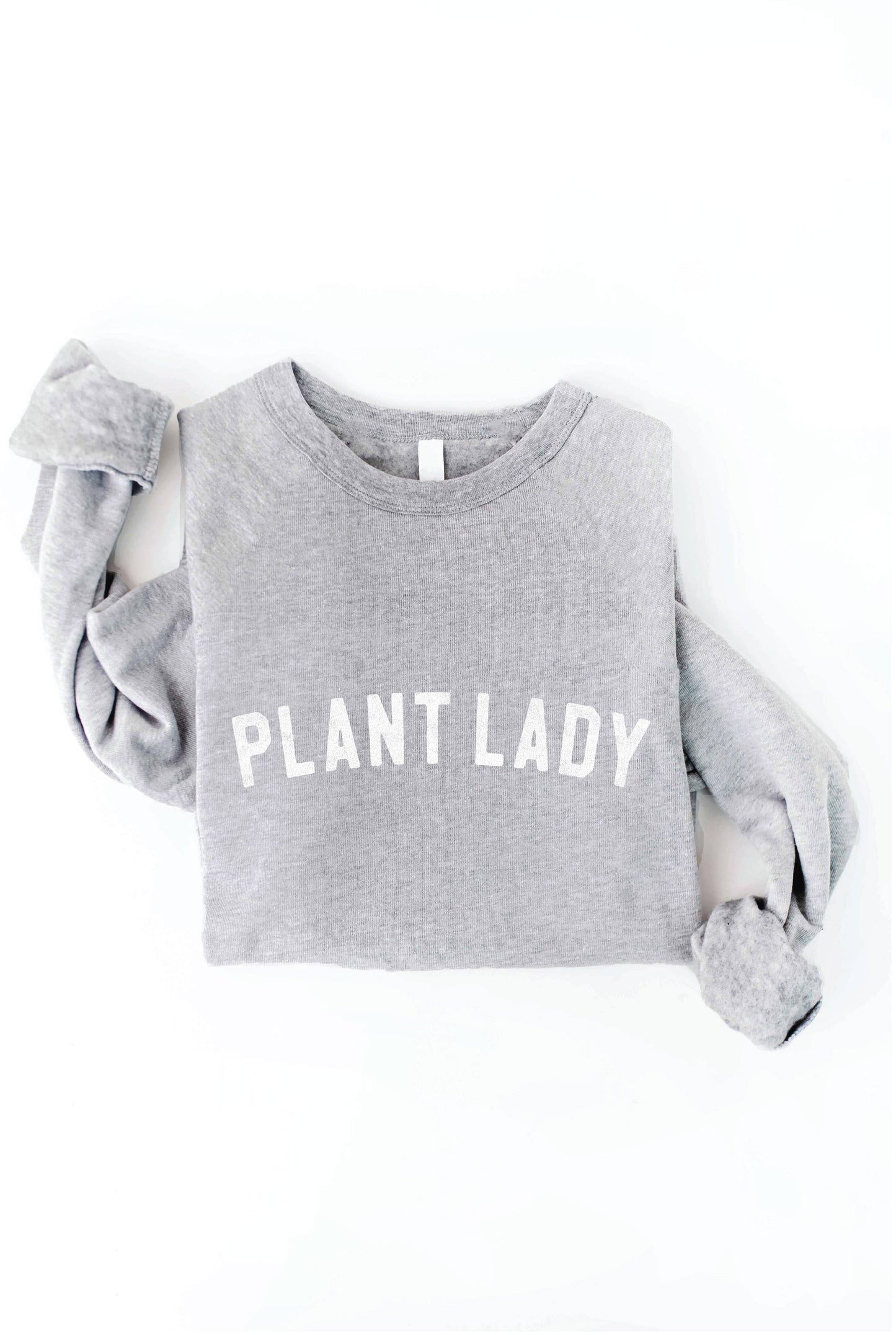 PLANT LADY Print Graphic Sweatshirt: MAUVE / XL