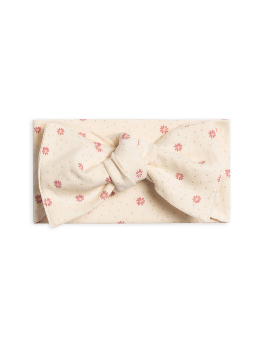 Organic Baby Hattie Knot Bow Wrap - Carla Floral / Punch