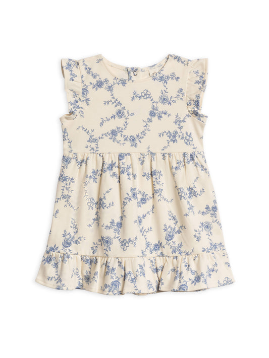 Organic Baby & Kids Tilly Tiered Dress - Serena Floral/Rain