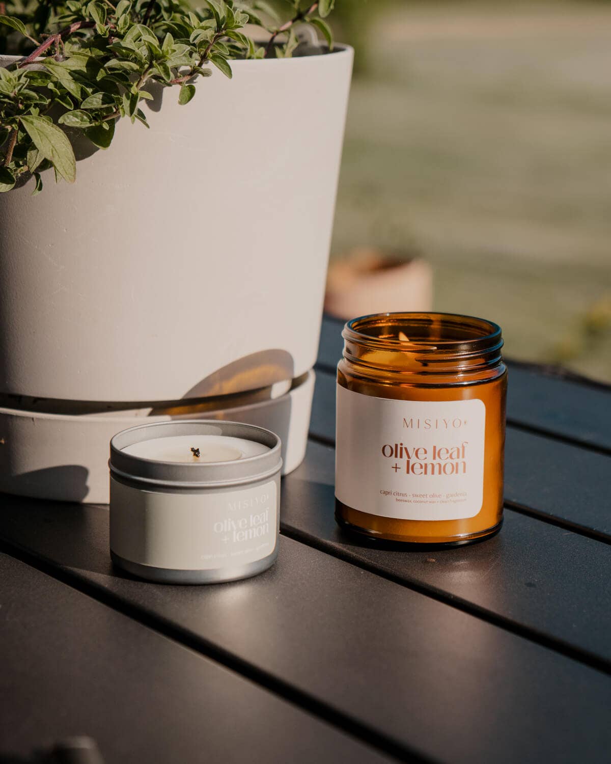 Olive Leaf + Lemon | Beeswax Blend Candle Tin: 4oz