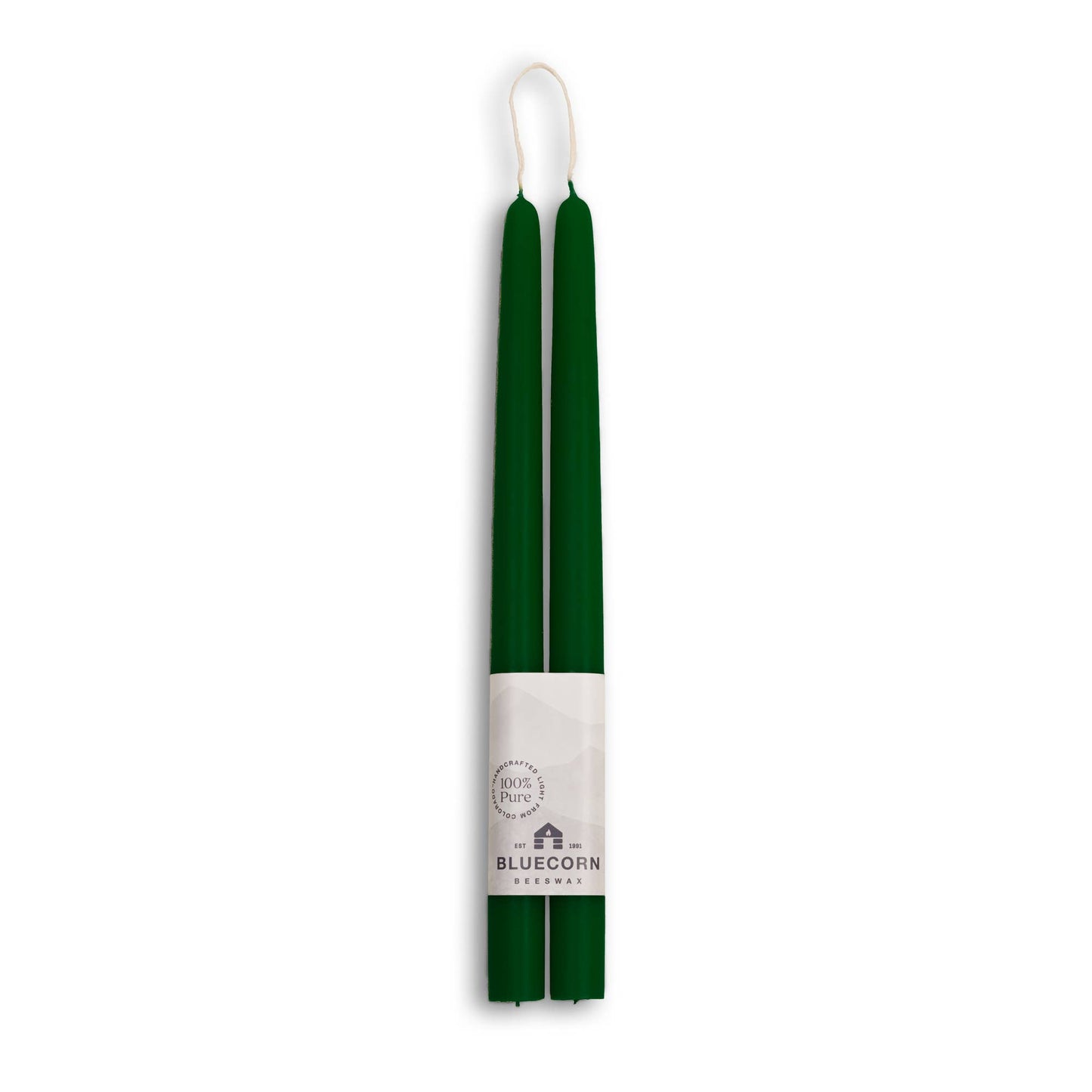 Pair of Hand-Dipped Beeswax Taper Candle Gifts for Fall Home: Burgundy / 12"