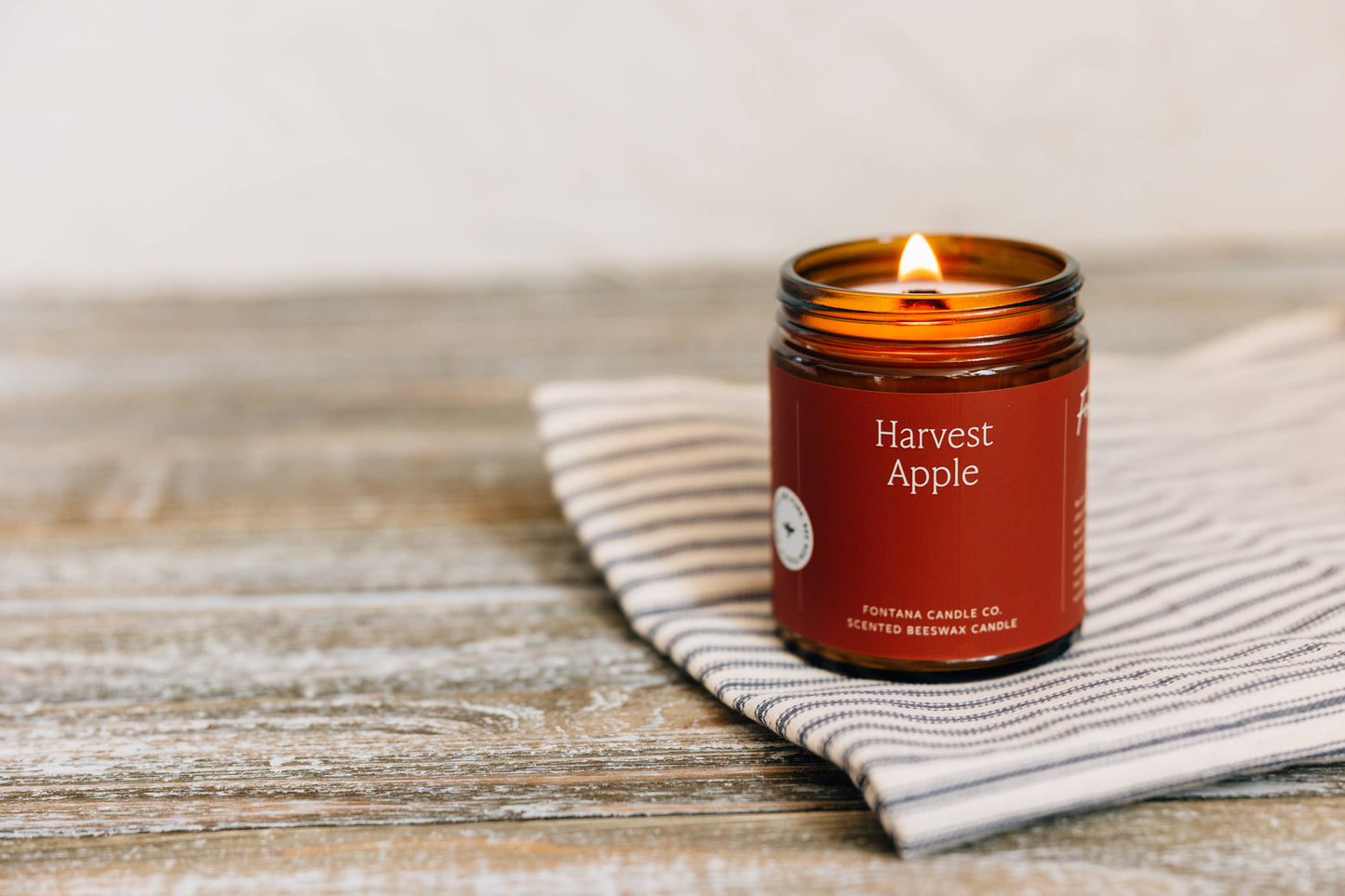 Harvest Apple Essential Oil Beeswax Jar Candle