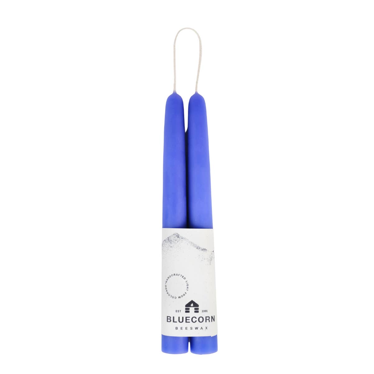 Pair of Hand-Dipped Beeswax Taper Candles: 12" / Ivory