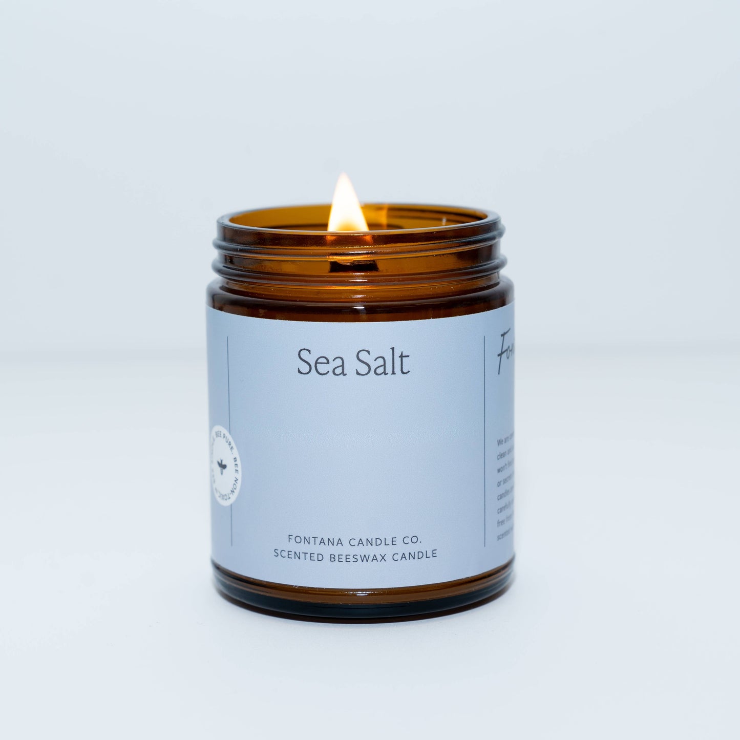 Sea Salt Beeswax & Essential Oil Natural Candle