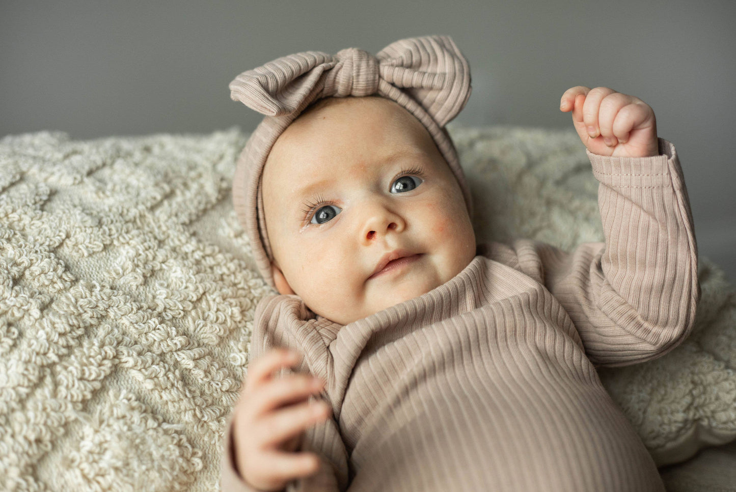 Organic Baby Bow- Sage Green