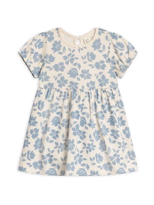 Rhoda Puff Sleeve Bodysuit Dress - Gia Floral / Rain