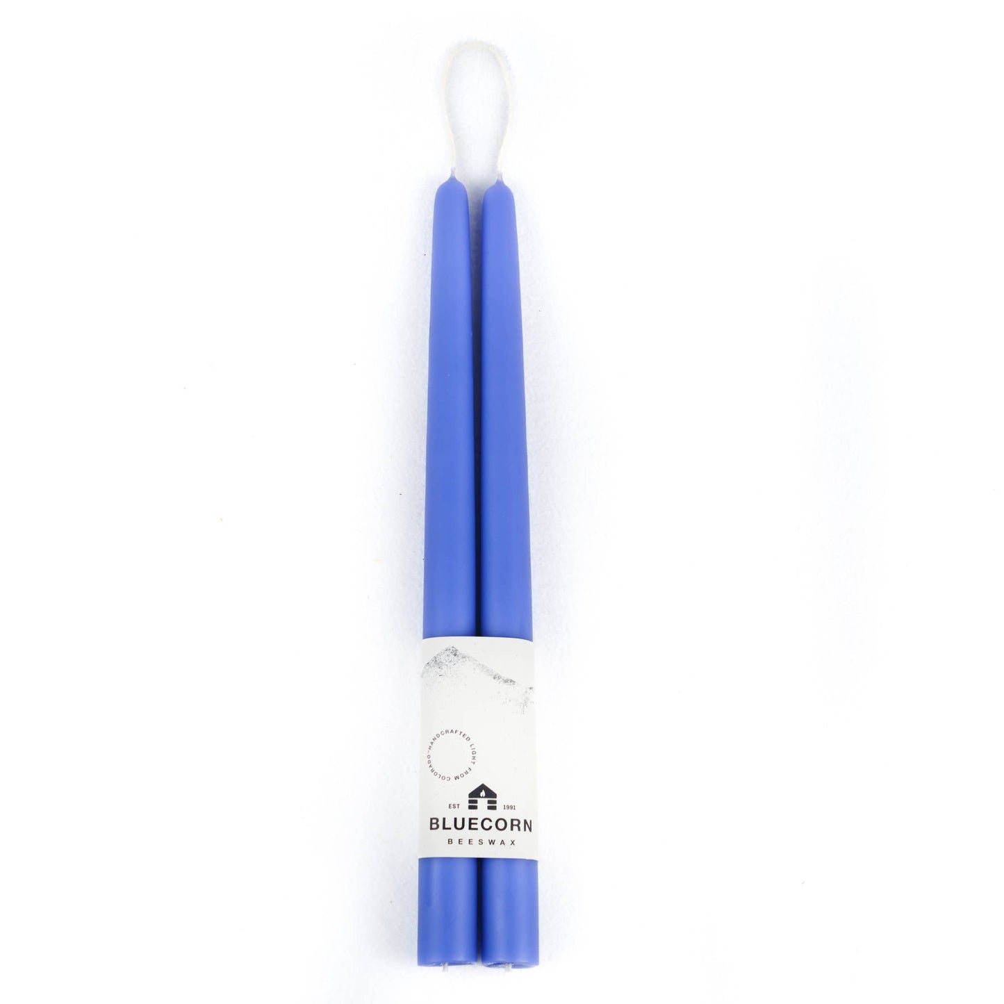 Pair of Hand-Dipped Beeswax Taper Candles: 12" / Ivory
