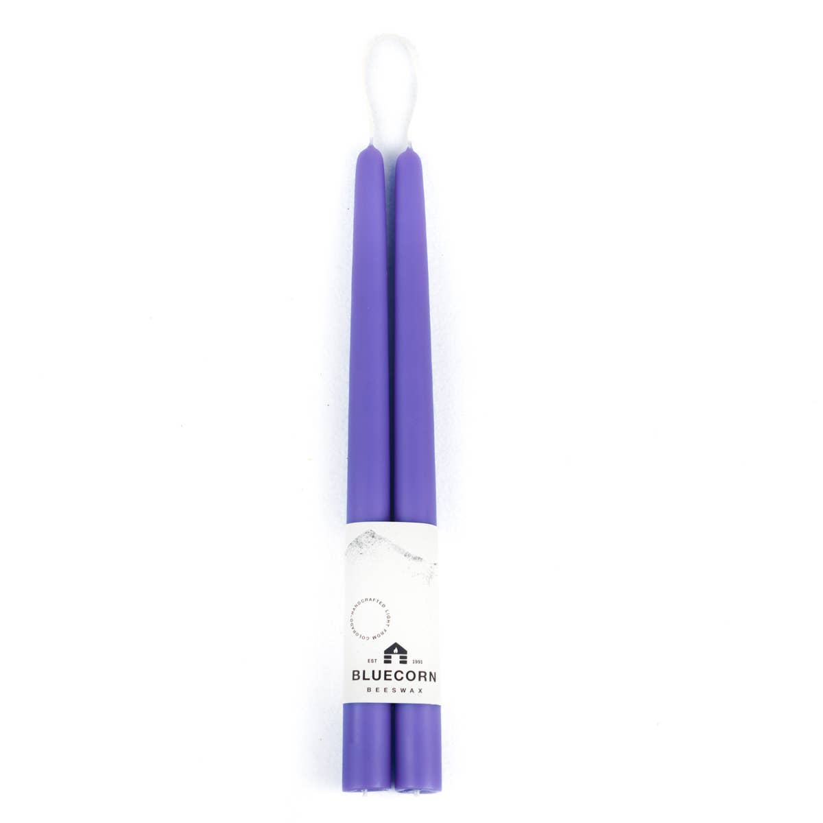 Pair of Hand-Dipped Beeswax Taper Candles: 12" / Ivory
