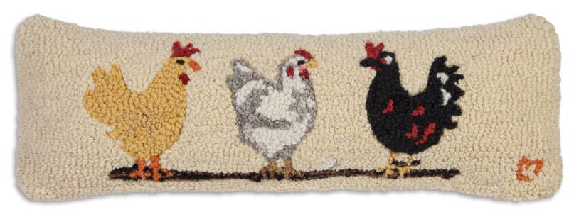 Three Hens chicken pillow