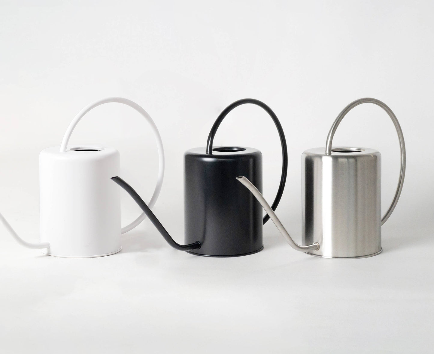 2L Stainless Steel Watering Can: White