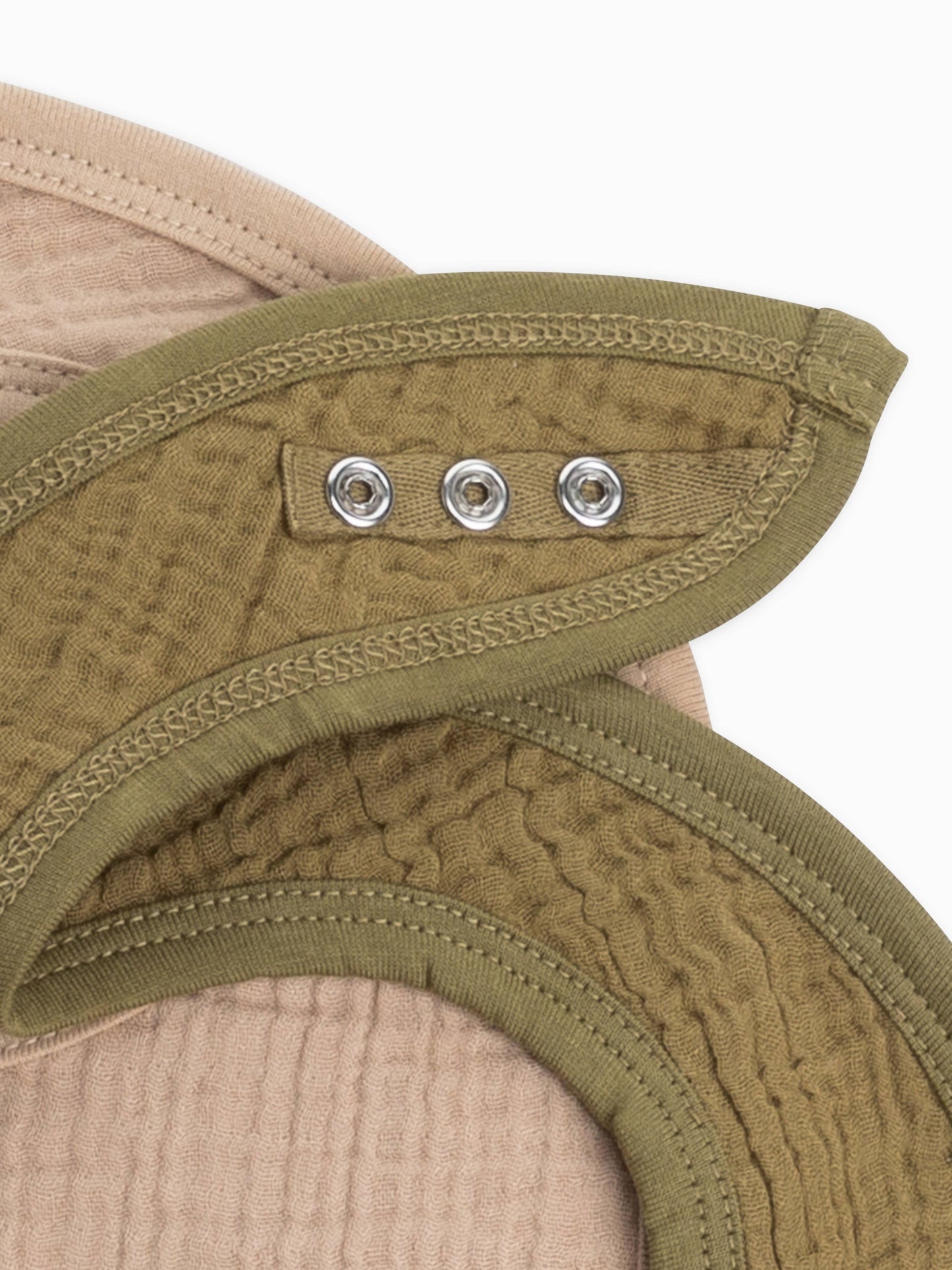 Organic Baby Muslin Classic Bib Set (2-pack) - Clay + Herb