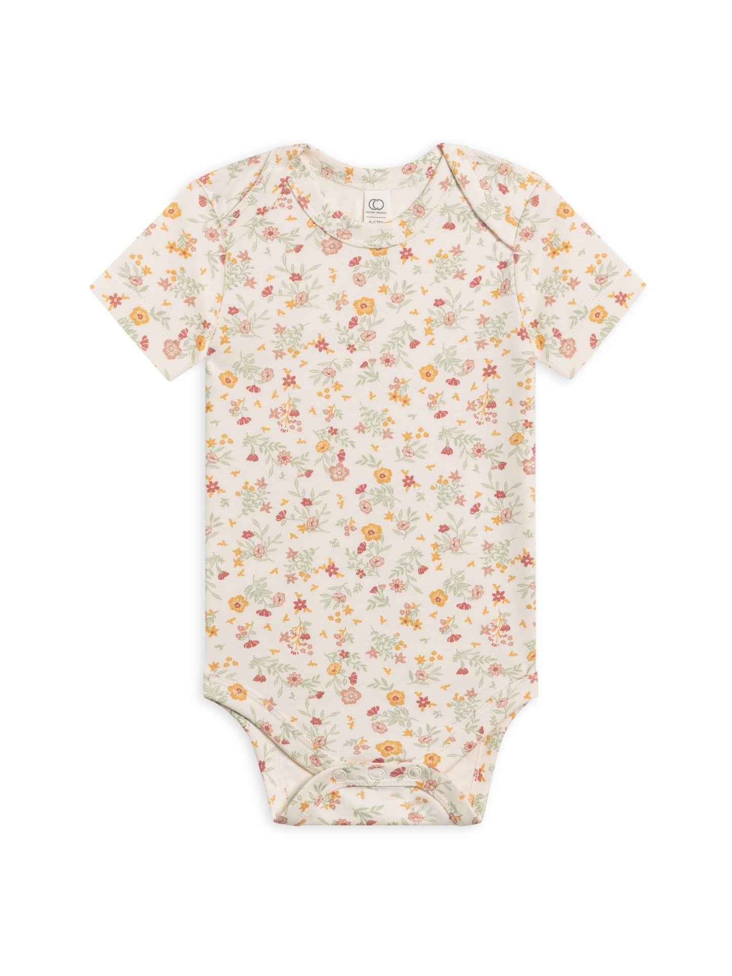 Organic Baby Afton Bodysuit - Bianca Floral / Berry: 0-3M