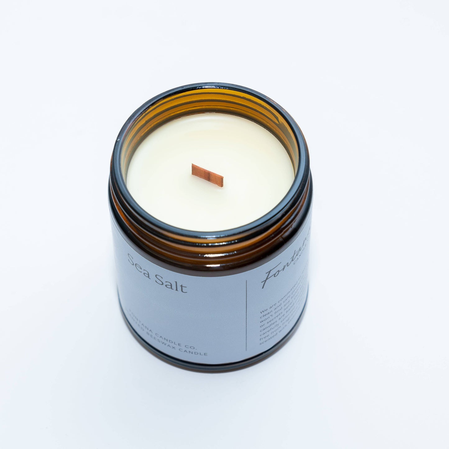 Sea Salt Beeswax & Essential Oil Natural Candle