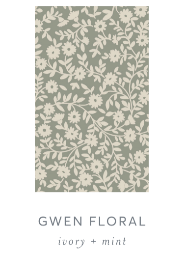 Organic Baby Luna Lace Bodysuit - Gwen Floral / Mint: 18-24m