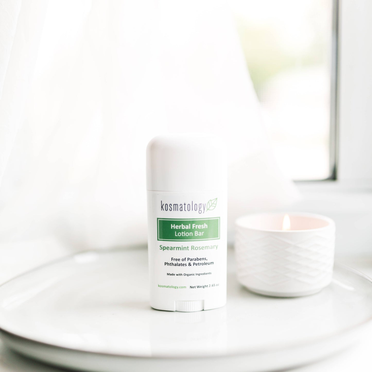 Spearmint + Rosemary Lotion Bar | Organic - 2.65 oz