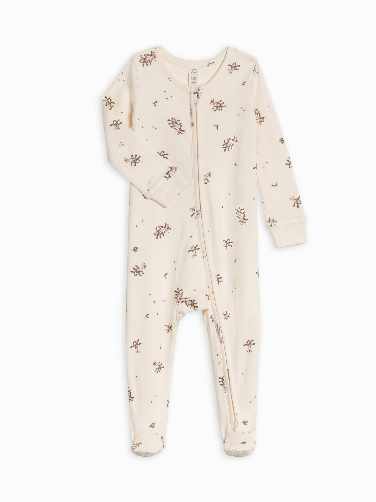 Baby Peyton Footed Sleeper - Mistletoe / Mulberry: 3-6M
