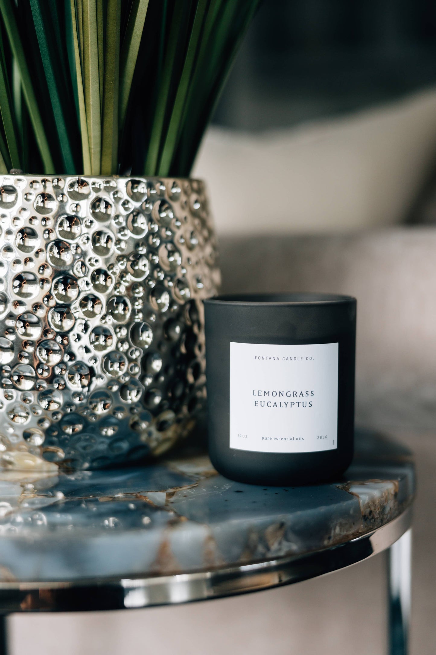The Luxe Beeswax Essential Oil Natural Candle Collection: Lemongrass Eucalyptus