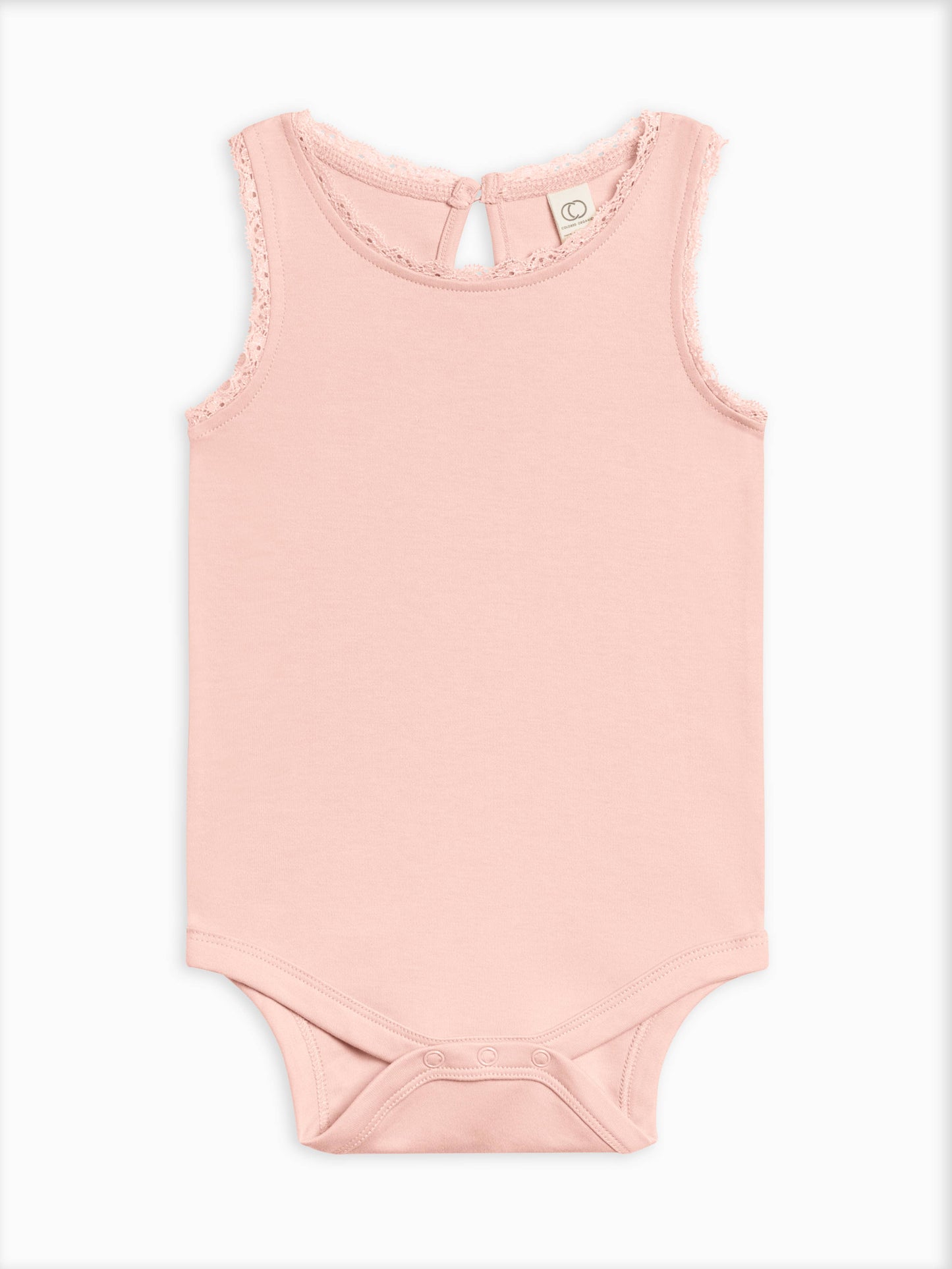 Organic Baby Luna Lace Bodysuit - Ballet
