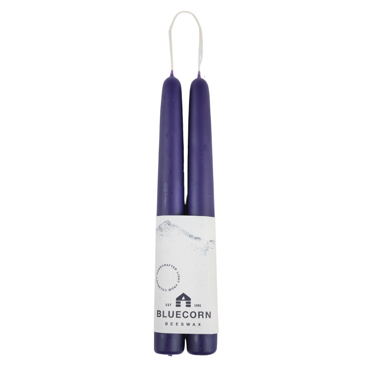 Pair of Hand-Dipped Beeswax Taper Candles: 12" / Ivory