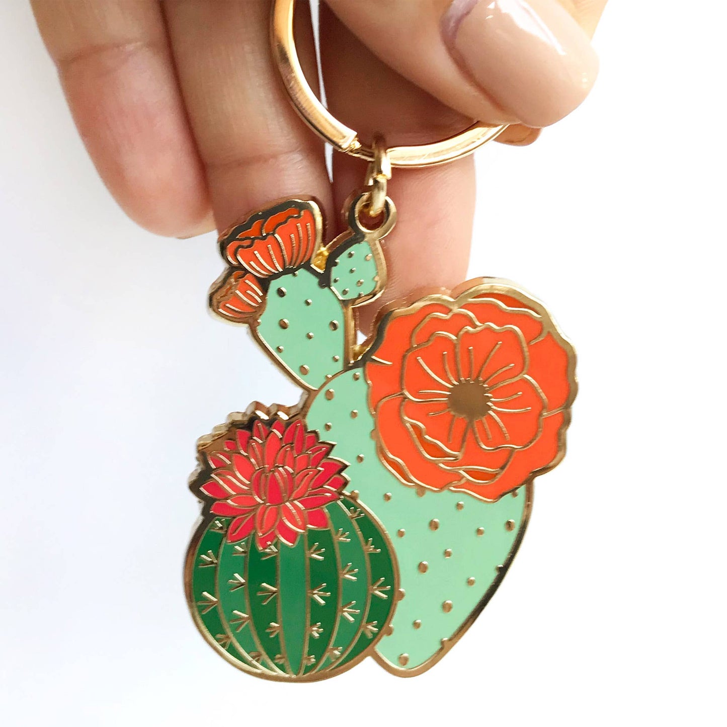Blooming Cacti Plant Keychain | Mother's Day Gift