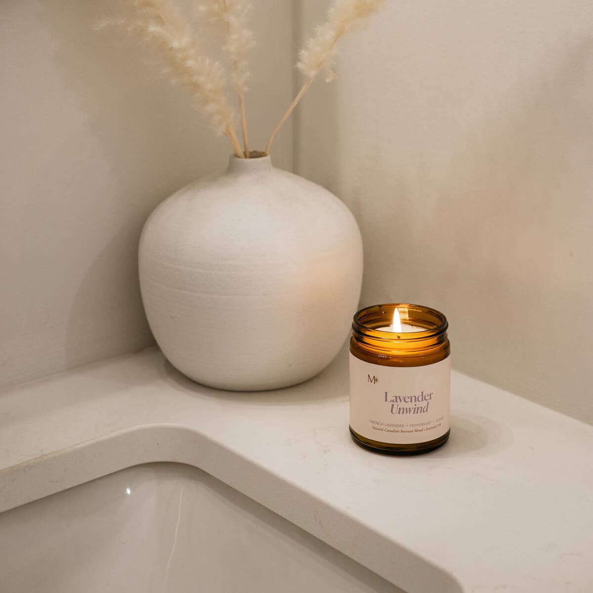 Lavender Unwind | All-Natural Canadian Beeswax Candle *NEW*