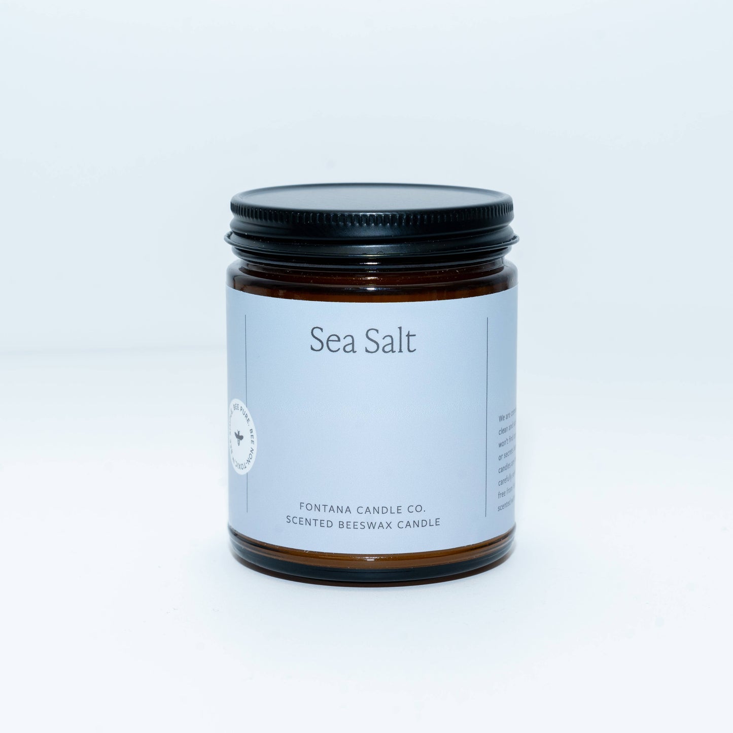 Sea Salt Beeswax & Essential Oil Natural Candle