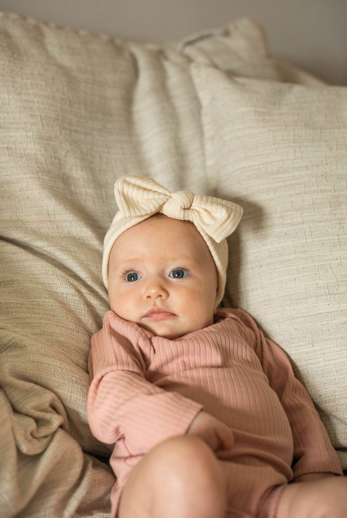Organic Baby Bow- Sage Green