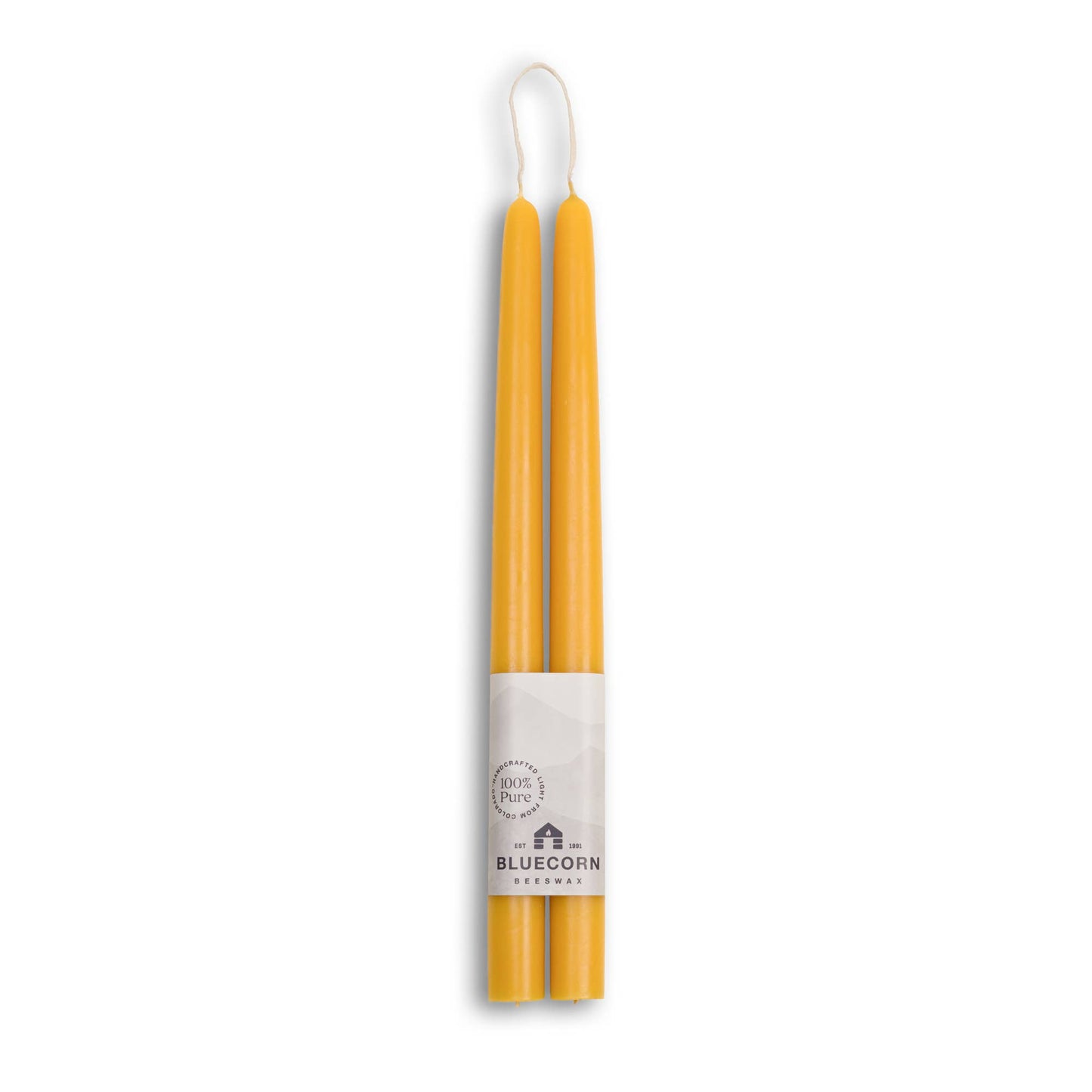 Pair of Hand-Dipped Beeswax Taper Candle Gifts for Fall Home: Burgundy / 12"