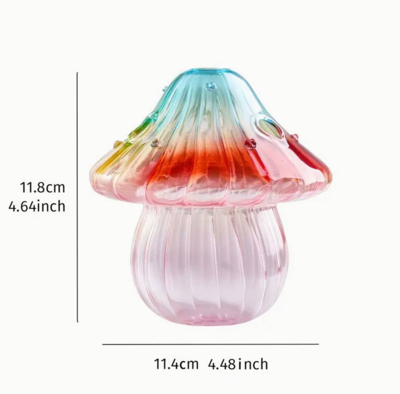 Multi Color Mini Glass Mushroom Bud Vase