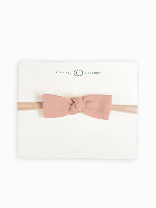 Organic Baby Dainty Bow Headband - - Blush