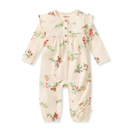 Winter Birds Girls Jumpsuit