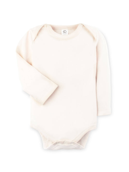 Organic Baby Long Sleeve Classic Bodysuit - Natural: NB