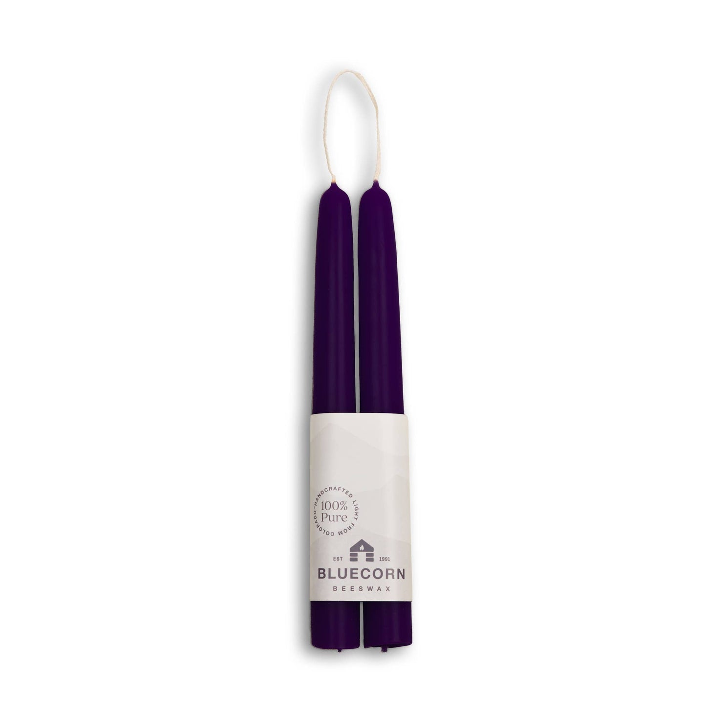 Pair of Hand-Dipped Beeswax Taper Candle Gifts for Fall Home: Burgundy / 12"