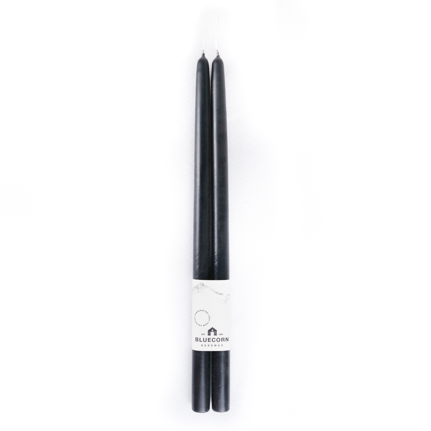 Pair of Hand-Dipped Beeswax Taper Candles: 12" / Ivory