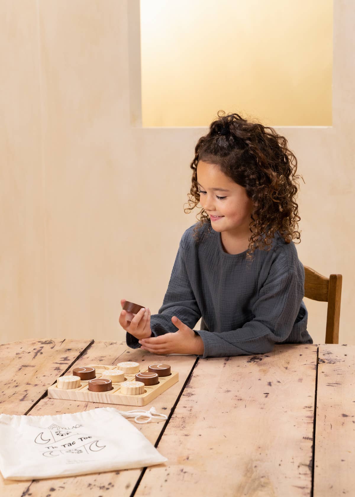 Wooden Tic Tac Toe Playset