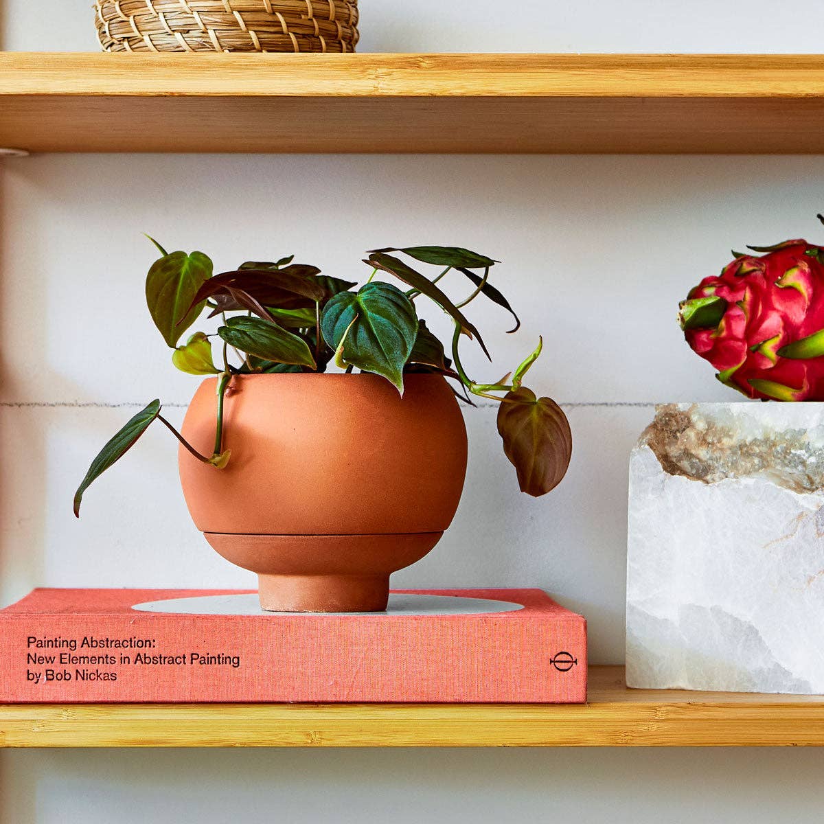 Sutton 15 Ceramic Self Watering Pot: White Dolomite