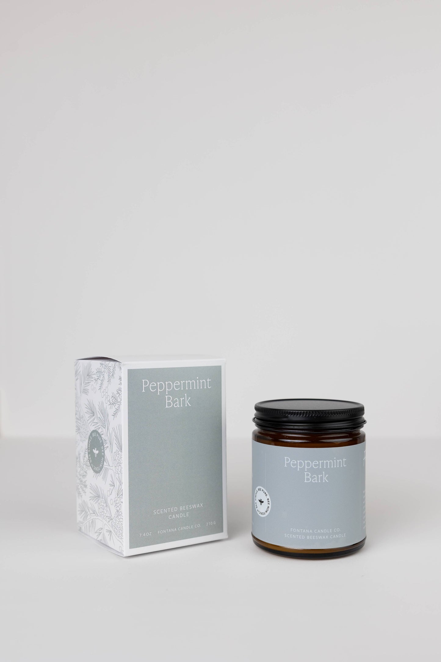 Peppermint Bark Natural Essential Oil Beeswax Candle
