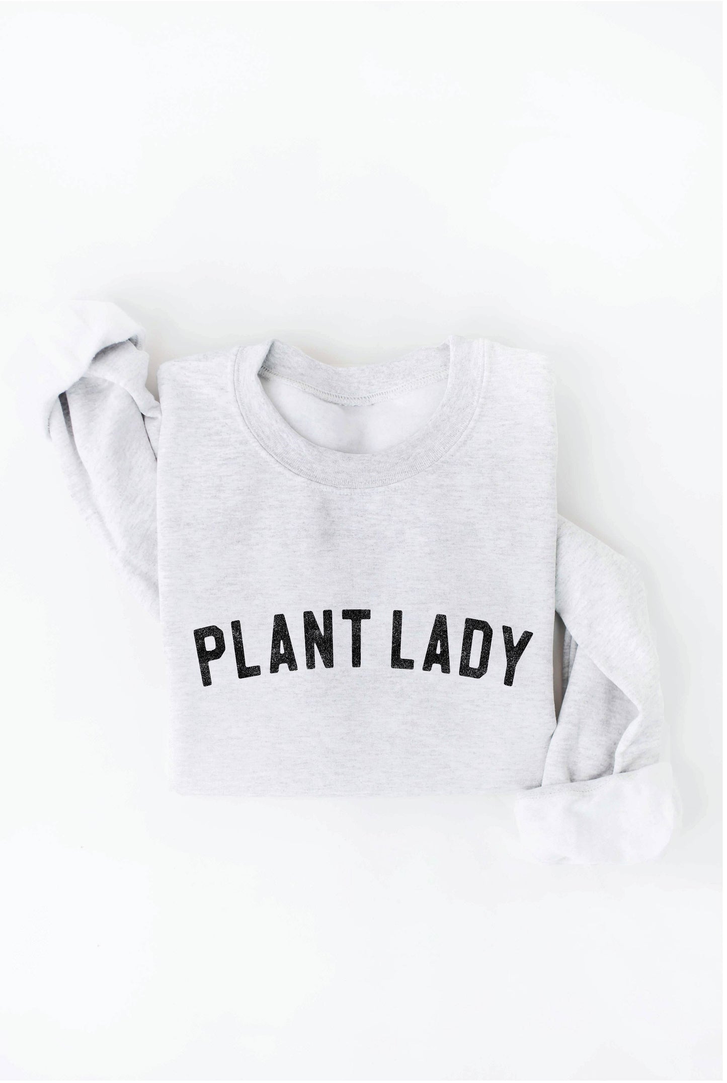 PLANT LADY Print Graphic Sweatshirt: MAUVE / XL